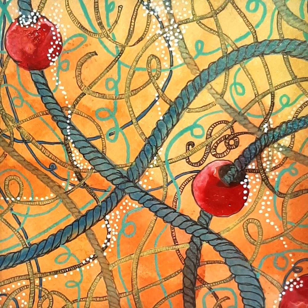 Connecting Shoals TEXTURED FISHING ROPES IN NATURE'S LIGHT